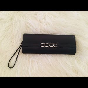 Black clutch bag